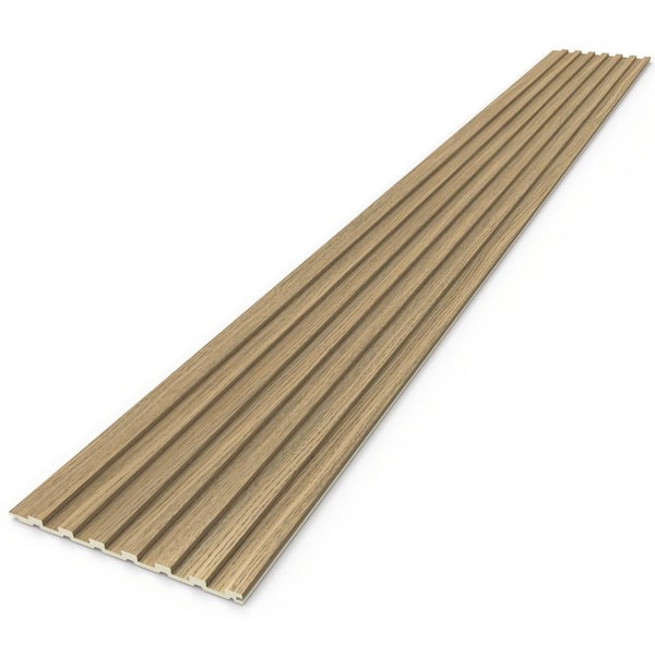 sunwings 0.3 in. x 1/2 ft. x 4 ft. Beige WPC 3D Square Edge Vinyl Decorative Wall Paneling for Interior Wall Decor (8-Pack)