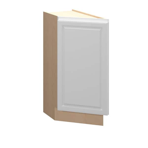 Brighton Raised 12 in. W x 34.5 in. H x 24 in. D in Painted White Plywood Assembled Transitional-Left Corner Standard