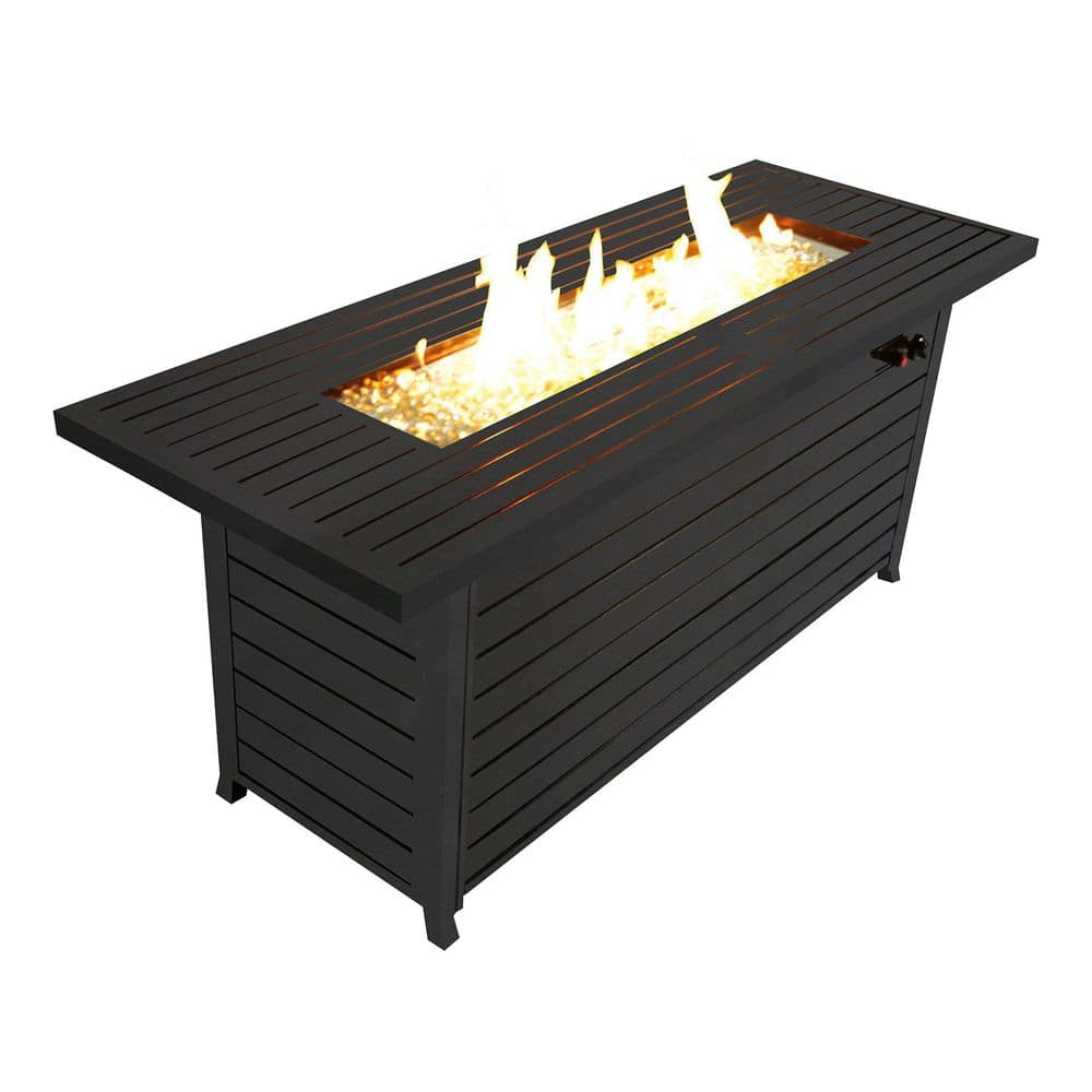 Tunearary 50000BTU Outdoor Gas Propane Fire Steel Pits Table with Lid ...