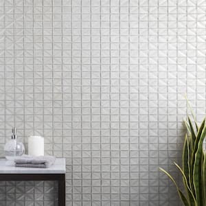 Argent Infinity 11.5 in. x 11.5 in. Matte Glass Wall Mosaic Tile (0.91 sq. ft./Each)