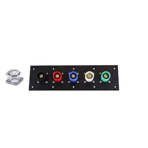 400 Amp 120/208-Volt Aluminum Series 16 Male Camlock Panel with Covers and Double Set Screws 2/0-4/0 AWG