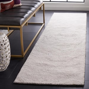 Abstract Light Gray/Beige 2 ft. x 8 ft. Floral Eclectic Runner Rug