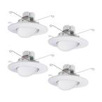 5 in./6 in. 2700K-5000K White Integrated LED Recessed Adjustable Gimbal Retrofit Trim with Selectable CCT (4-Pack)
