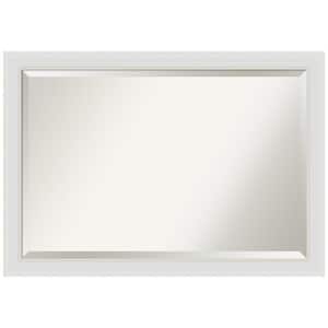 Medium Rectangle Flair Soft White Beveled Glass Casual Mirror (28 in. H x 40 in. W)