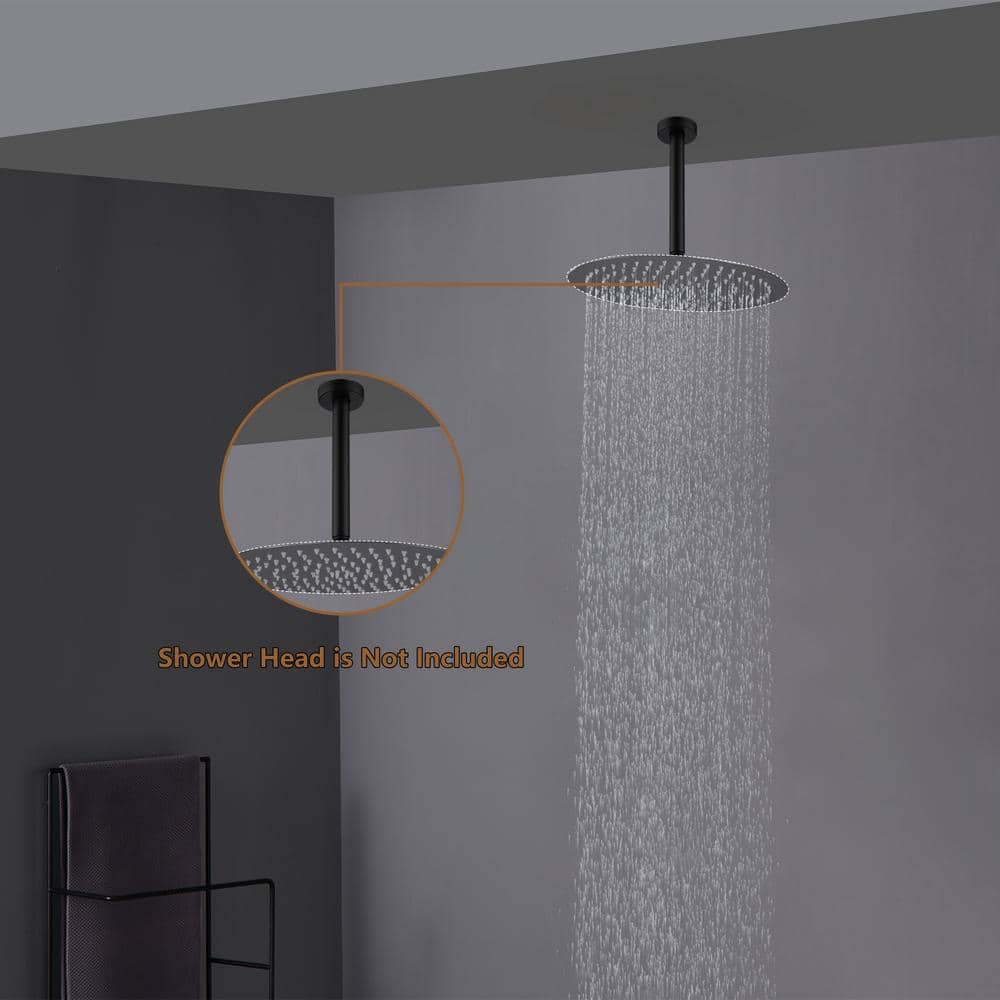 Matte Black 8-Inch Ceiling Mounted Shower Arm