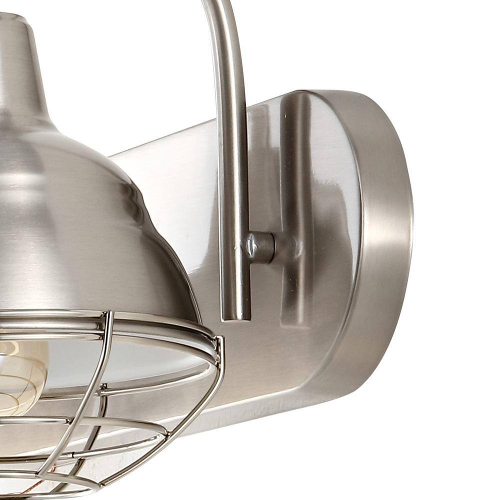 Levi Industrial Rustic 24.5" Nickel LED Vanity Light