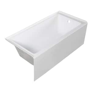 Ursula 60 in. x 30 in. Soaking Bathtub with Right-Hand Drain in White