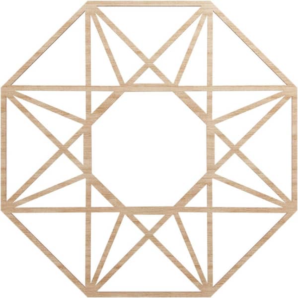 Ekena Millwork 32 in. x 11.625 in. x 0.25 in. Wood Medallion Moulding