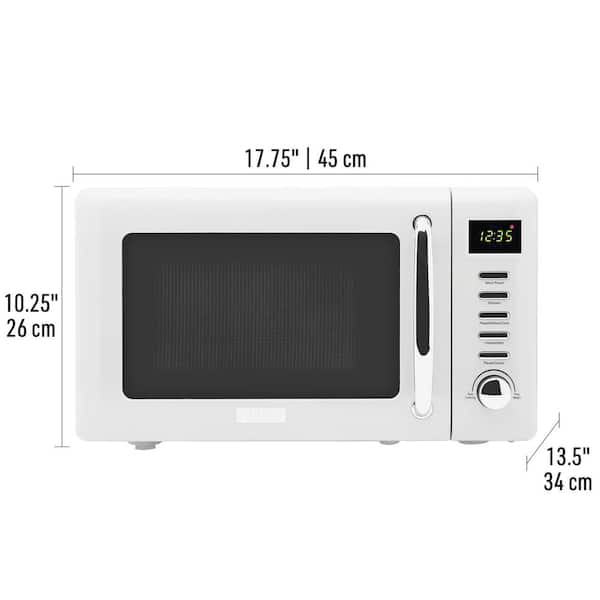 Haden Heritage 0.7-cu ft 700-Watt Countertop Microwave (Ivory White) in the  Countertop Microwaves department at