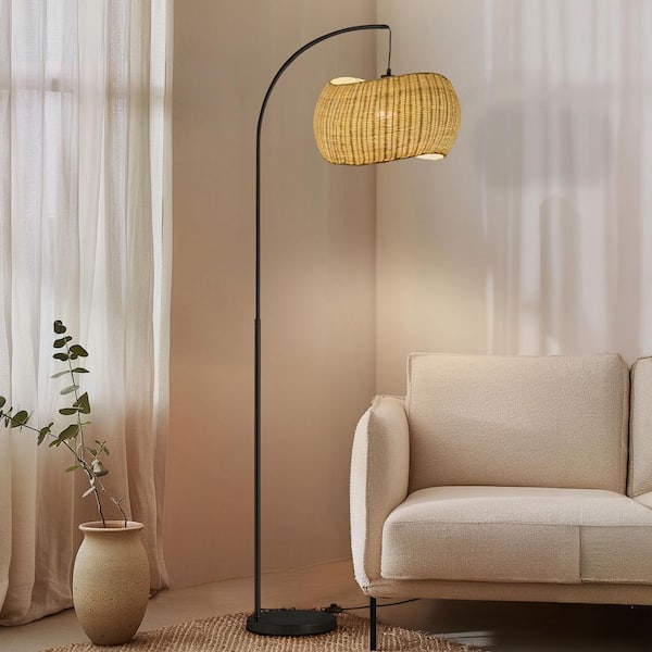 Brightech Wave Pendant 78 in Classic Matte Black Mid-Century 9W