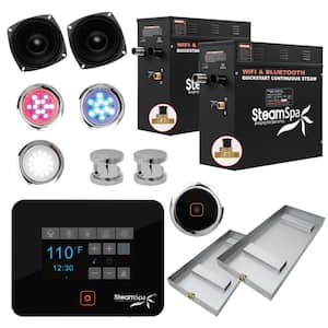 Black Series Wi-Fi and Bluetooth QuickStart Steam Bath Generator Package Control Kit in Polished Chrome