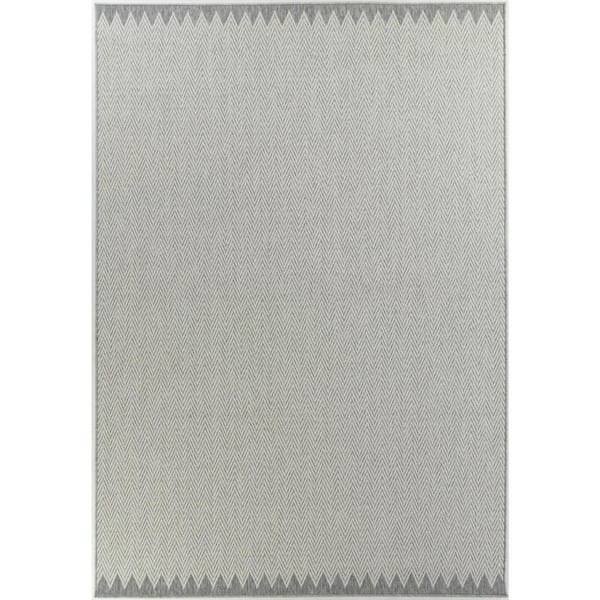 BALTA Pearson Grey 7 ft. 10 in. x 10 ft. Chevron Indoor/Outdoor Area Rug