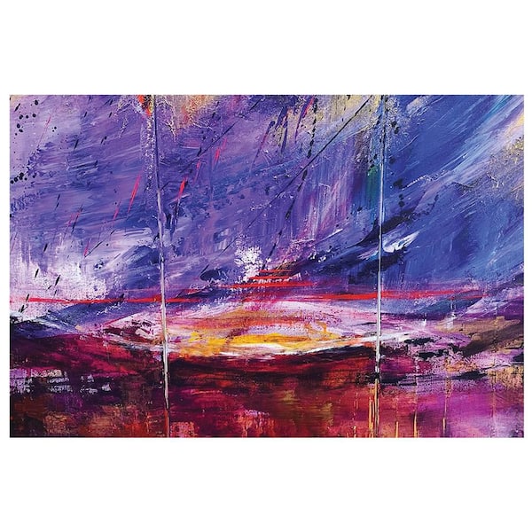 VENICE BEACH Collections Abstract Art Design by Sarah Wahl 1 Piece Unframed Canvas Drawing Print Abstract Print 16 in. x 20 in.