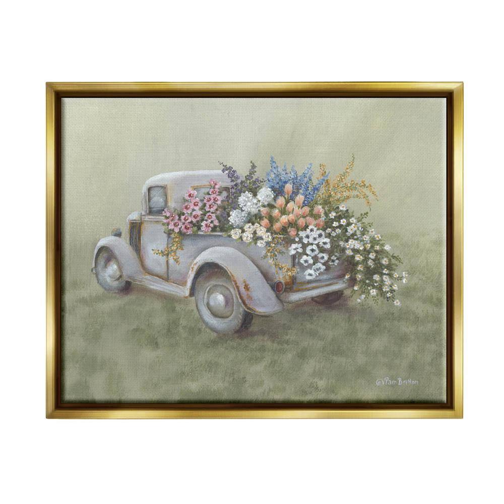 The Stupell Home Decor Collection Farmhouse Flower Buggy Car Design by ...