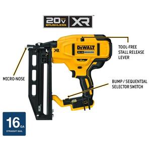 20V MAX Lithium-Ion Cordless XR 16-Gauge Finish Nailer with 20V Maximum 2.0Ah Compact Lithium-Ion Battery