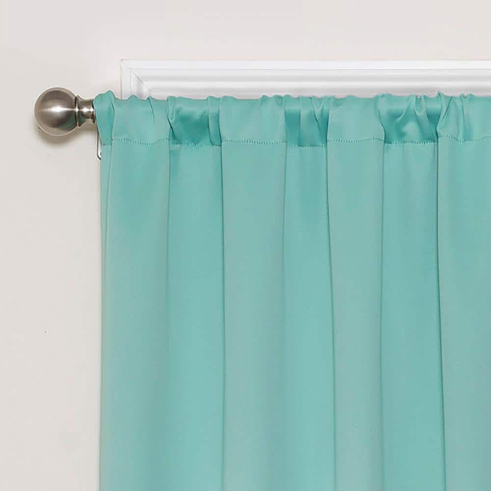 Mint Polyester Blackout Rod Pocket Curtain Panel
