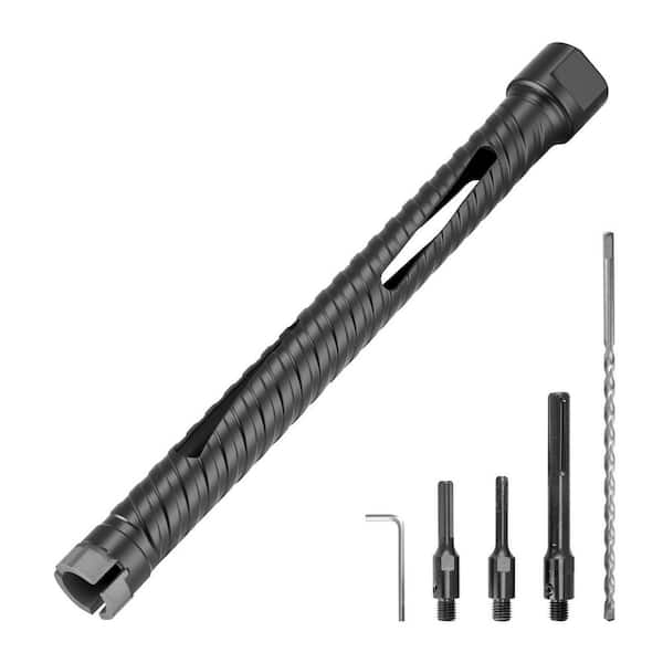 Core Drill Bit, 5/8-11 Thread, 9-1/2 in. Depth, 1 in. Diamond Bit with 3 Adapters, Pilot Drill & Hex Wrench, 2025 update