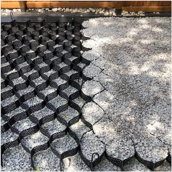 Wellco 33 ft. x 10 ft. x 2 in. L Series Plastic Ground Geo Grid Driveway Ground Pavers for Landscaping
