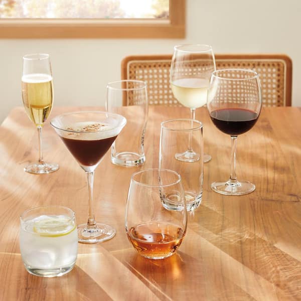 Bev Tek 12 oz Clear Plastic Stemless Wine Glass - 3 1/4 x 3 1/4
