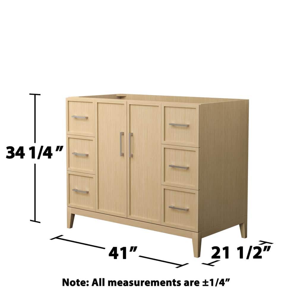 Elan 42-Inch White Oak Single Bathroom Vanity with Nickel Trim
