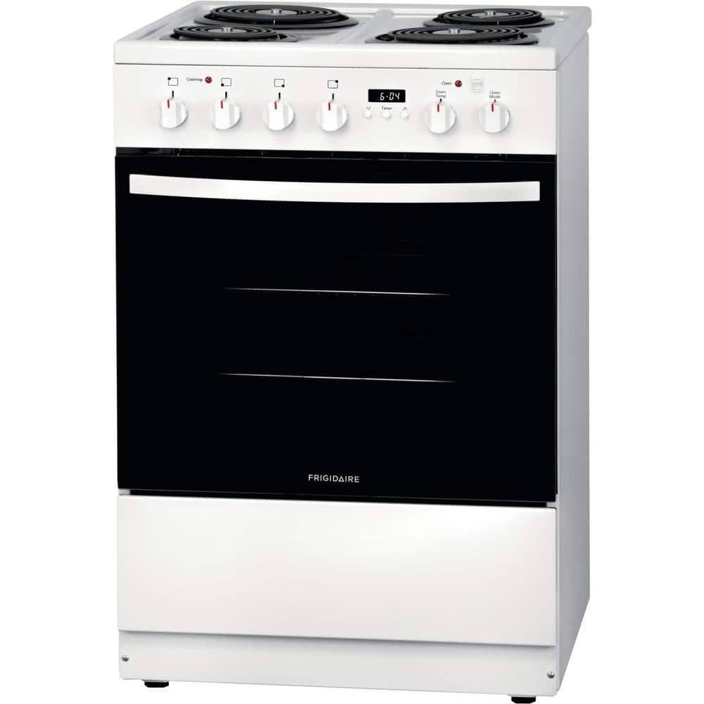 24-inch White Porcelain-Enamel Freestanding Electric Range
