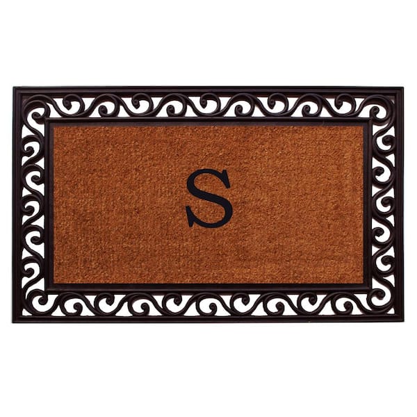 Calloway Mills Rembrandt Monogram Door Mat 22 in. x 36 in. (Letter S)