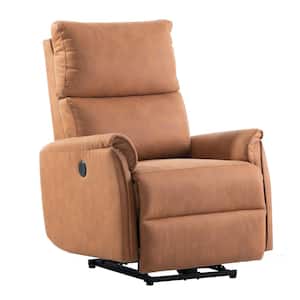 Upholstered Orange Electric Power Recliner Chair with USB Charging Ports Lounge Single Sofa Home Theater Seating