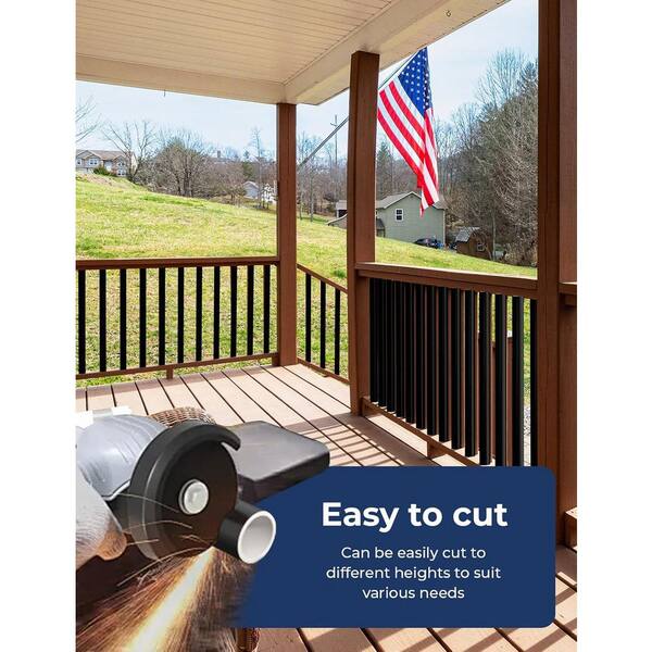 VEVOR Staircase Balusters 51-Pack, 32 In. Aluminum Stair Balusters, 3/4 In. Water-Proof Round