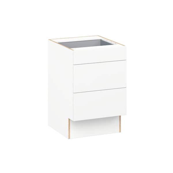 Timberline 21 in. W x 23 in. D x 32.5 in. H Assembled Slab Accessible ADA Drawer Base Kitchen Cabinet in Bright White