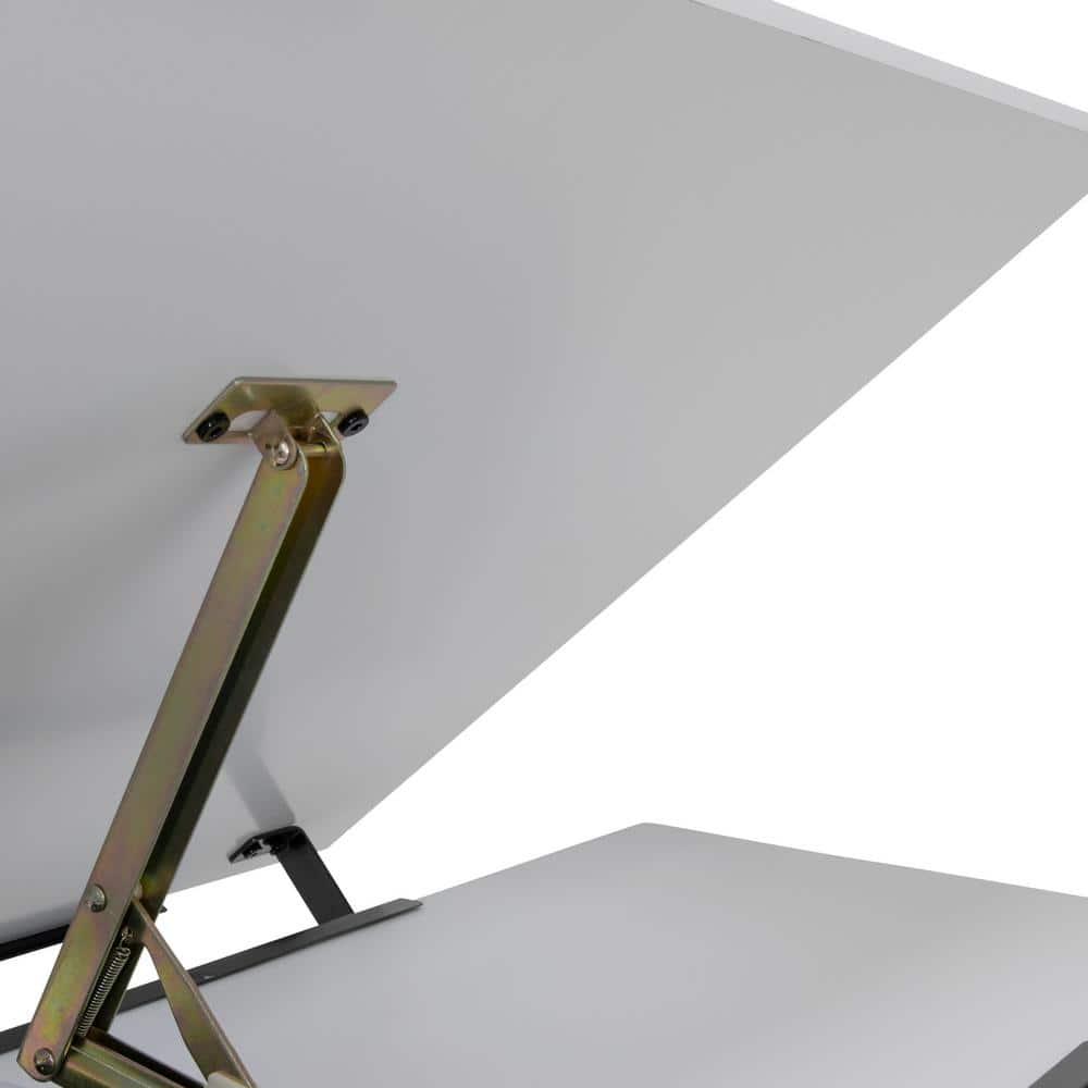 Core Craft Table with Adjustable Top and Metal Storage