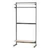 IRIS 67.72 in. Brown 4-shelf Baker's Rack with Storage Adjustable