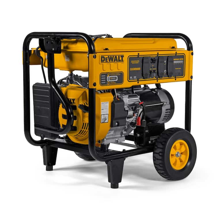 DEWALT 10000 / 8000-Watt Electric Start Gas Powered Portable Generator with Idle Control, GFCI Outlets and CO Protect-DXGNR8000