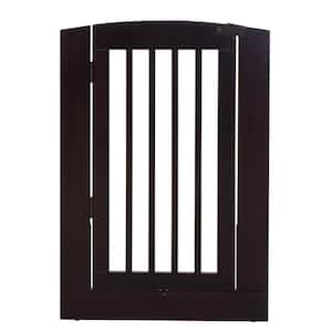 Ruffluv Single Extender Pet Gate Panel with Door - Large - 36"H - Cappuccino Finish