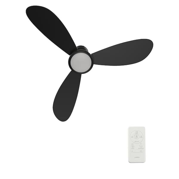 CARRO Fayette II 52 in. Integrated LED Indoor/Outdoor Black Smart Ceiling Fan with Light, Remote Works with Alexa/Google Home