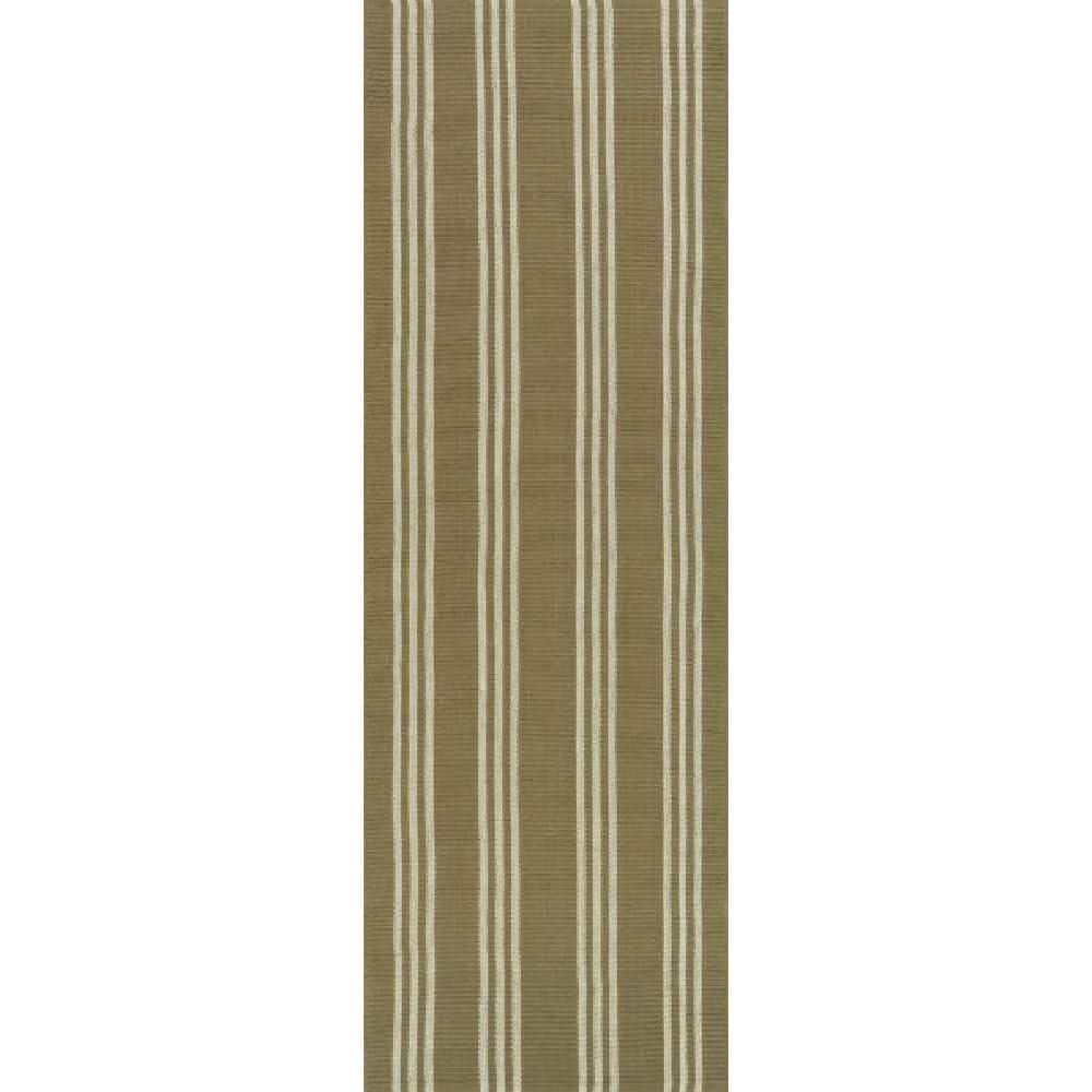 3 ft. x 8 ft. Olive Green Hawthorn Striped Wool Indoor/Outdoor Patio Runner Rug price history on PriceWatchPro