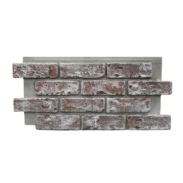 GenStone Chicago Brick 22.5 in. x 11.75 in. Brick Veneer Siding Half Panel
