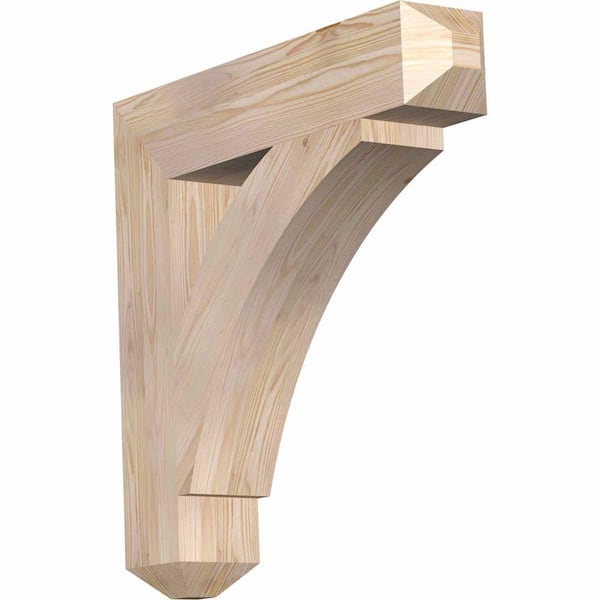 Ekena Millwork 5.5 in. x 30 in. x 30 in. Douglas Fir Thorton Craftsman Smooth Bracket
