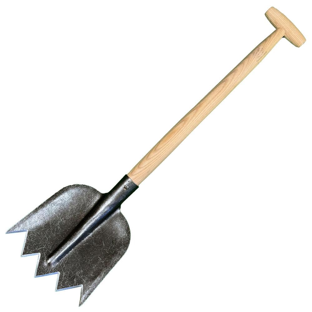 DeWit Shovel - Serrated 5.2 in. D x 8.4 in. W Steel Head, 26.8 in. L Ash Ha
