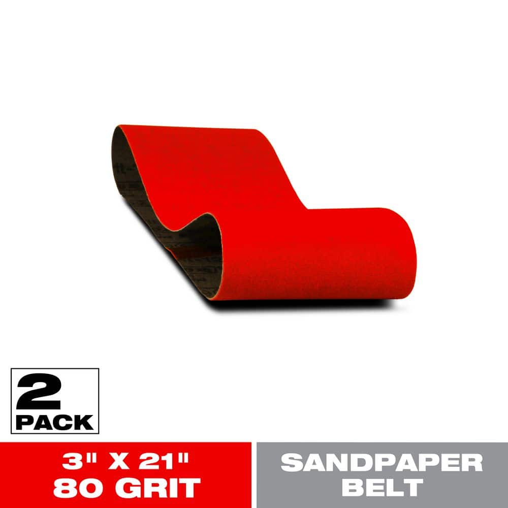 3 in. x 21 in. 80-Grit Sanding Belts price history on PriceWatchPro