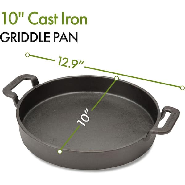 Cast Iron Pizza Pan Flat Skillet 14 Inch Grill Stove Campfire