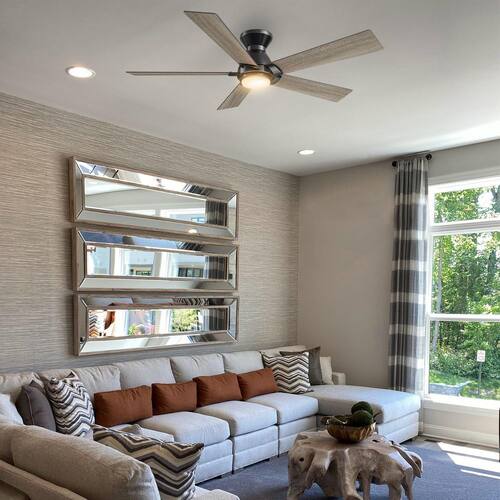 Aspen 48 Dimmable LED Indoor/Outdoor Black Smart Ceiling Fan