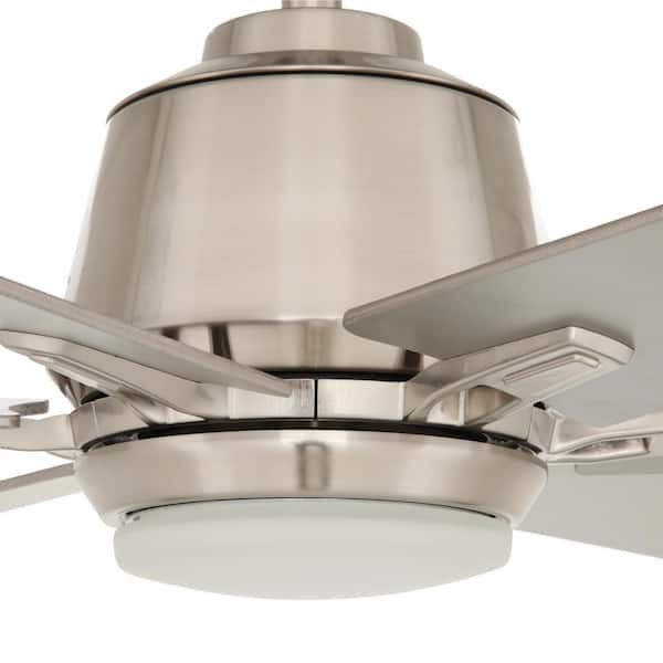 Kensgrove 54 in. Integrated LED Brushed Nickel Ceiling Fan with Light popular and Remote