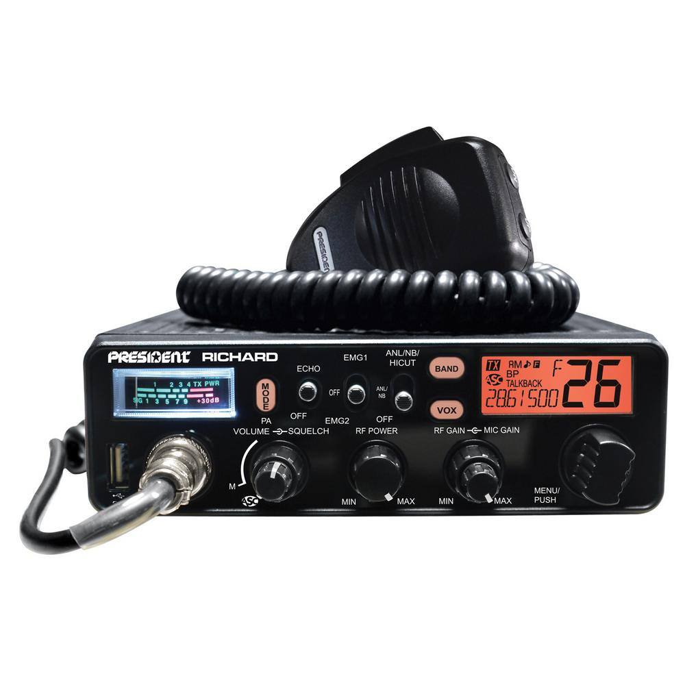 Richard Black 10-Meter Ham Radio Transceiver with LCD Display