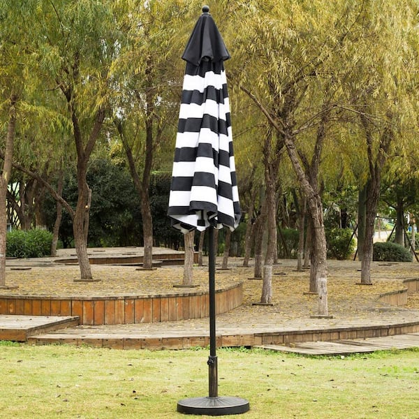 9ft patio umbrella replacement canopy 6 ribs in black Market Rib Sage Green Easy to install and adapt to a variety of umbrella types BELLRINO DECOR Replacement 9 ft