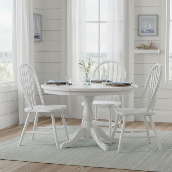 International Concepts White Solid Wood Windsor Arrow Back Chair