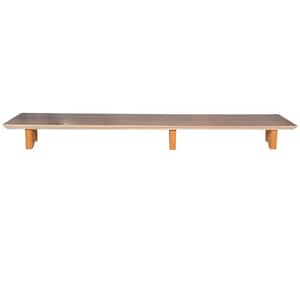 Dual Monitor Stand Riser Solid Wood Desk Shelf with Eco Cork Legs for Laptop Computer TV PC Printers Underneath Storage