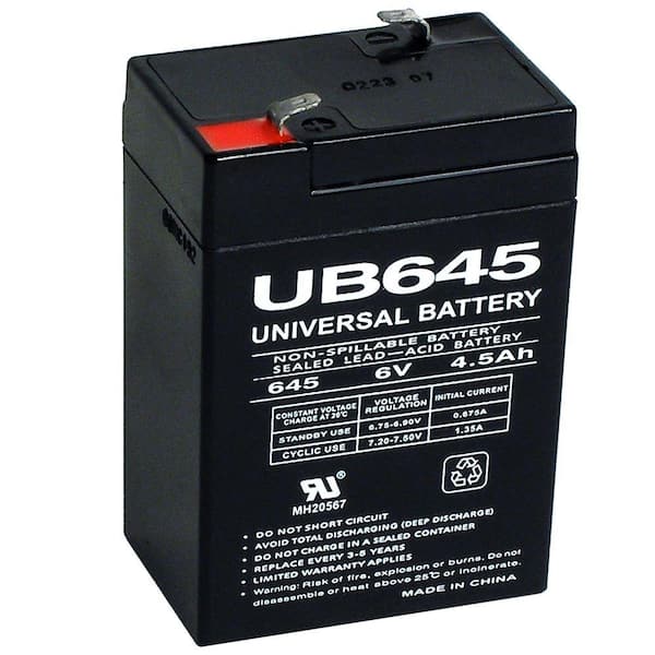 UPG 6-Volt 4.5 Ah Sealed Lead Acid (SLA) AGM Rechargeable Battery