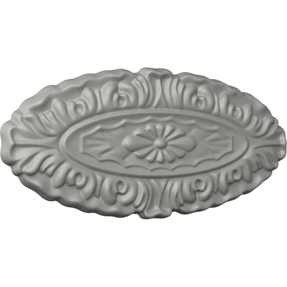 Marcella White Urethane Crown Rosette 7.25 x 3.37 Inches