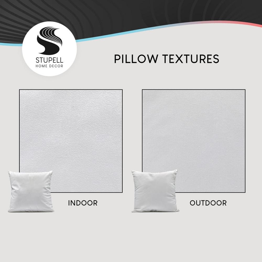Teal and Beige Abstract Square Outdoor Throw Pillow Set