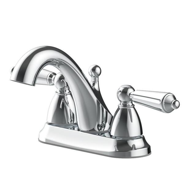 Glacier Bay Teapot 4 in. Centerset DoubleHandle Bathroom Faucet in
